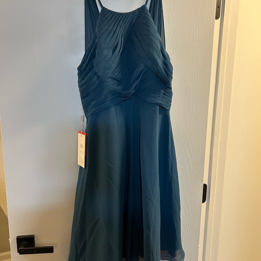 Elegant Blue Sleeveless Dress